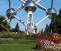 Close-up of the base of the Atomium